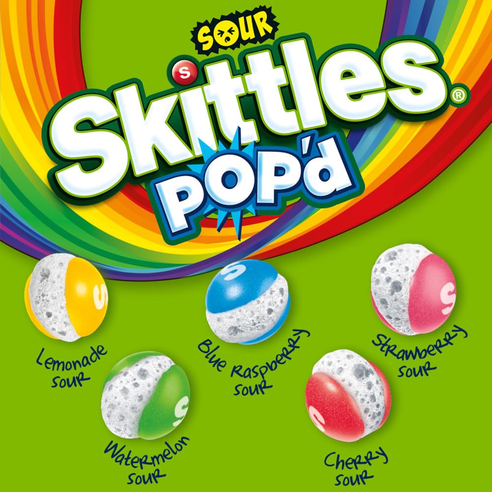 Skittles POP'd provides a tangy road-trip snack with fruity pop.