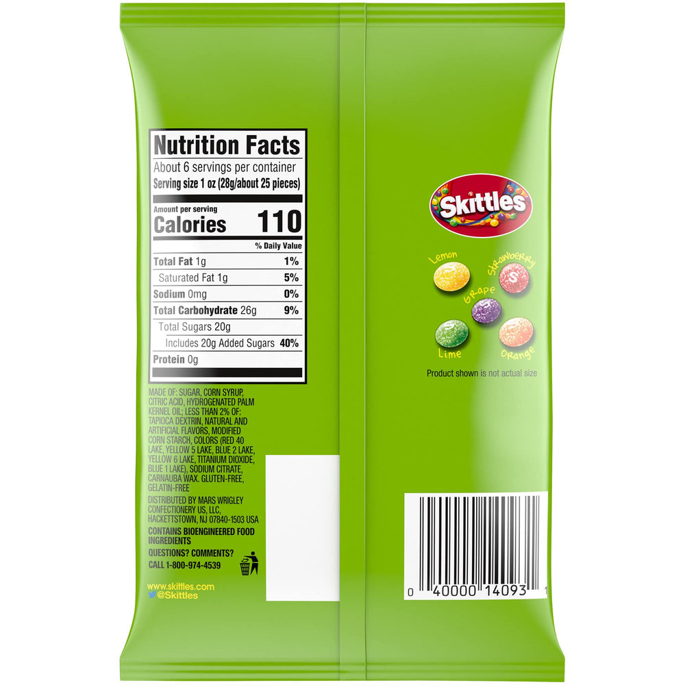 Skittles Sour Strawberry flavor close-up, inviting taste for treating during movie nights.