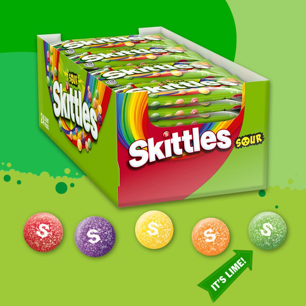 Skittles Sours unwrapped candies ready for quick snack or gift bags.