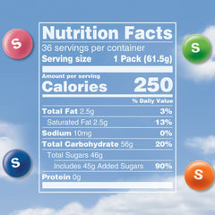 Individual wrapped Skittles tropical packs ideal for sharing on the go
