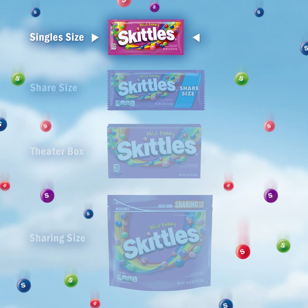 Skittles Wild Berry party-favor display for celebrations.