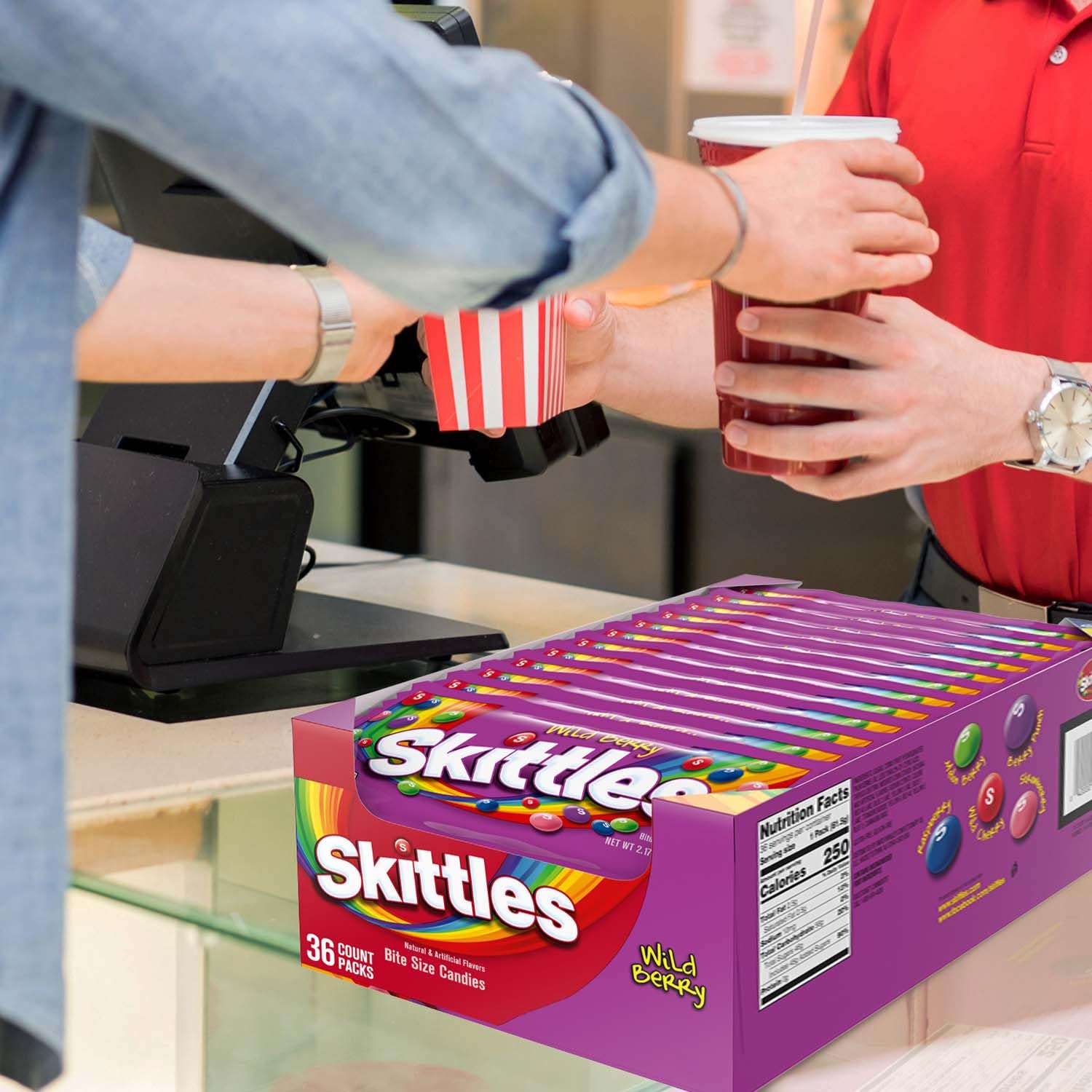 Skittles Wild Berry strawberry flavor offers lush sweetness.