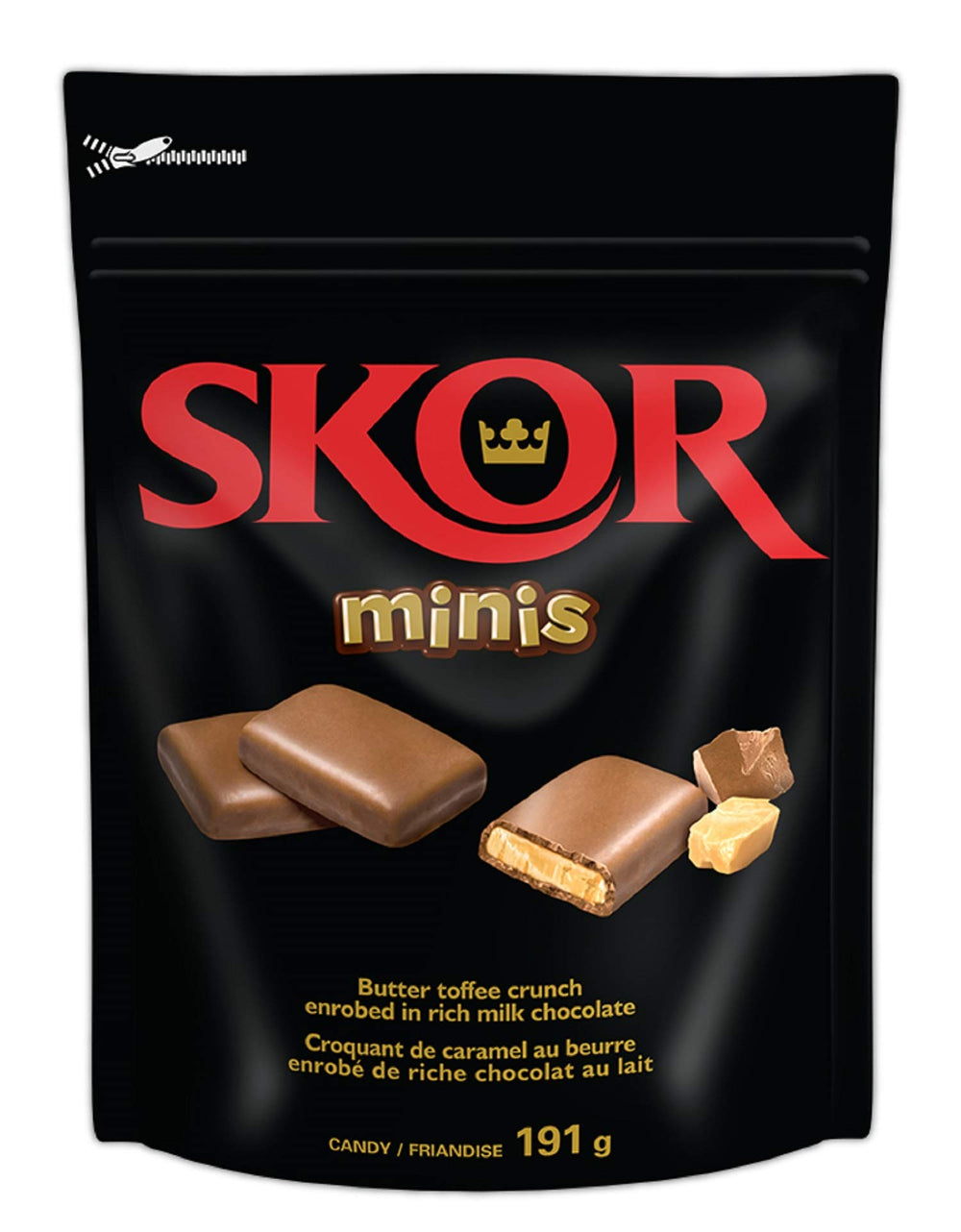 Skor Buttered Toffee Minis bar full bag—ideal shareable treat for gatherings.