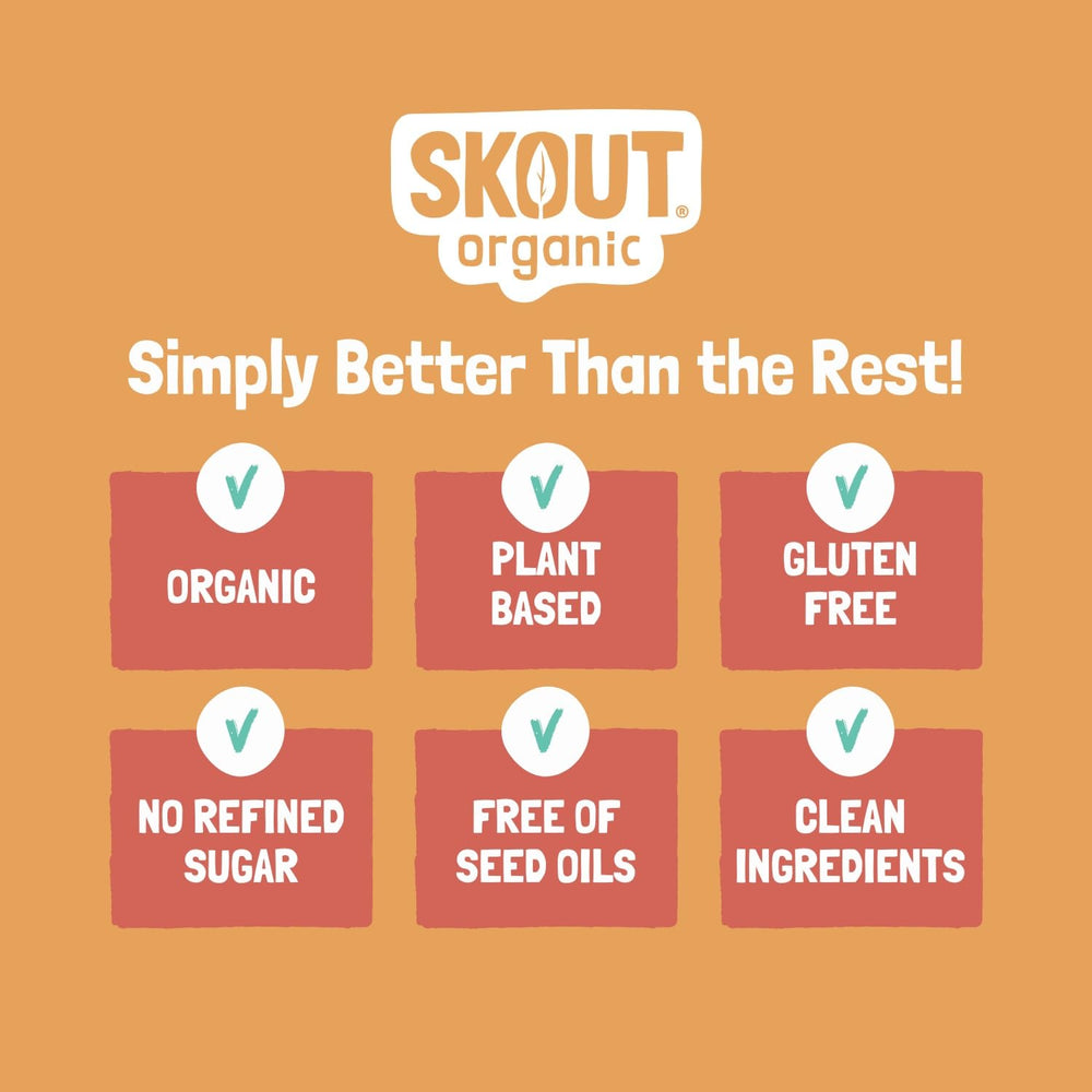 Skout Bars on-the-go display emphasizes quick energy for busy kids.