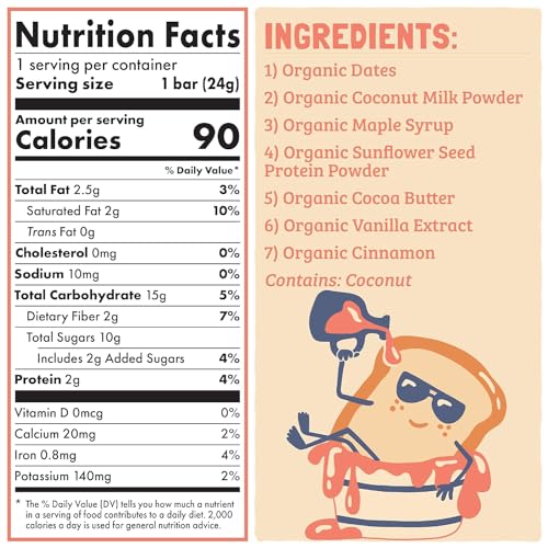 Skout Organic French Toast Bars with plant-based ingredients, great for school lunches.