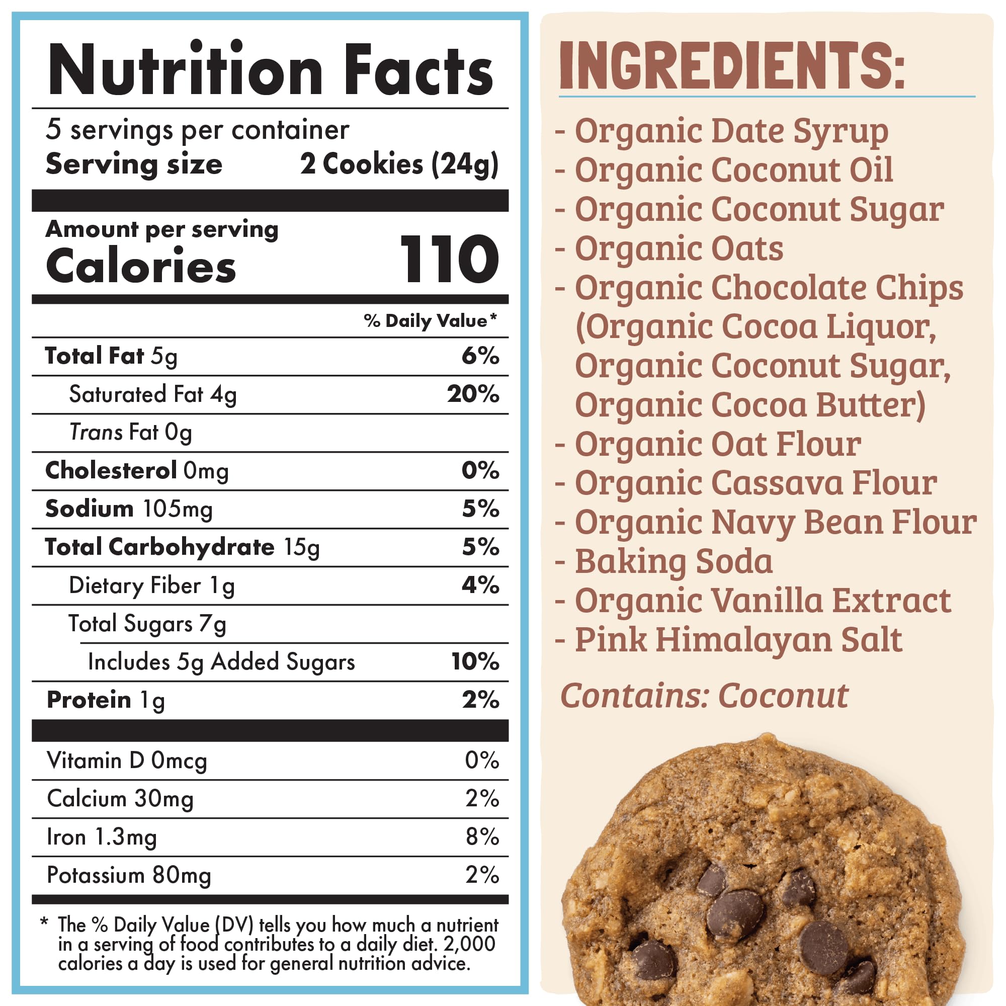 Skout Organic Oatmeal Chocolate Soft Baked Cookies closeup-chips highlighting chewy texture and chocolate bits