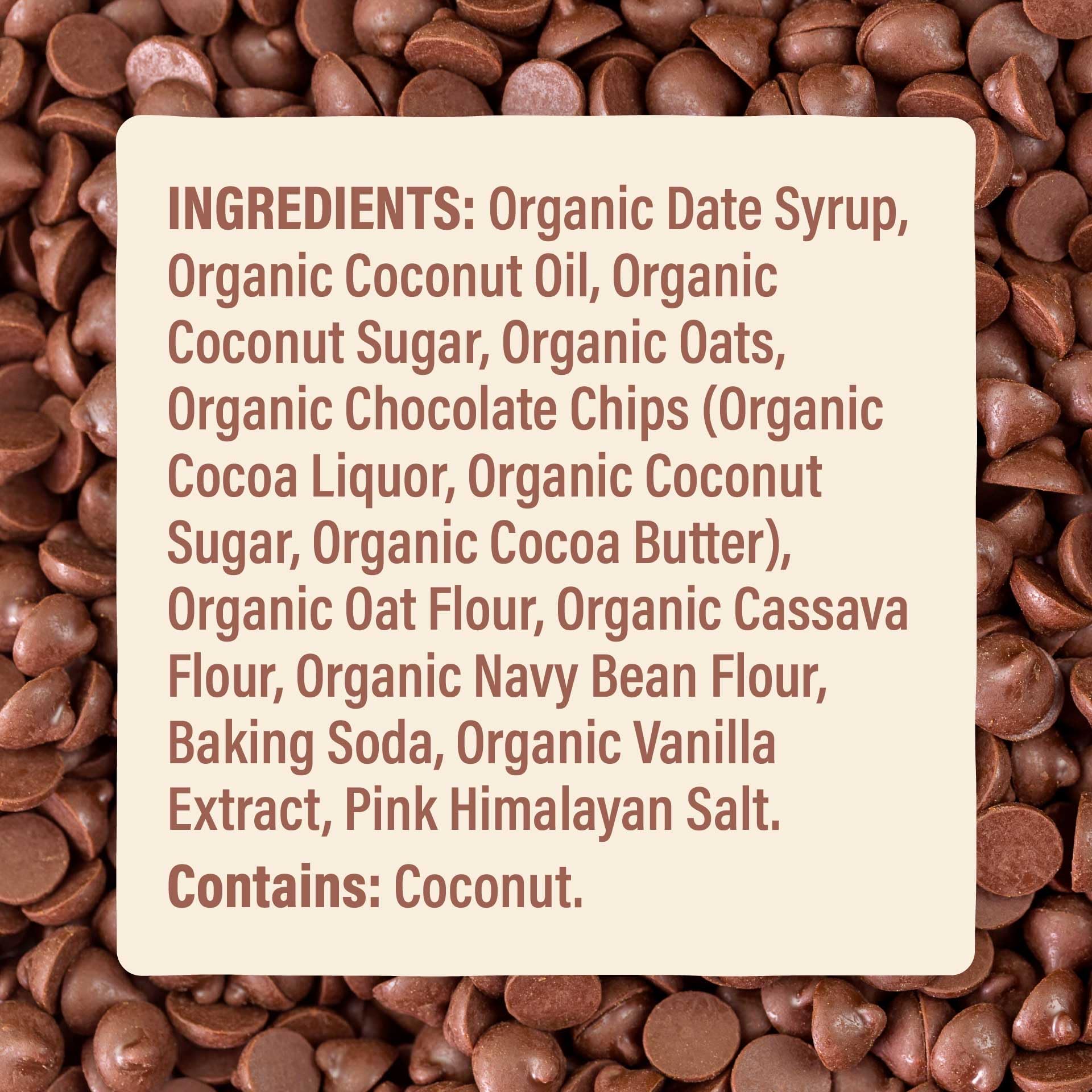 Skout Organic Oatmeal Chocolate Soft Baked Cookies packaging emphasizes organic vegan and gluten-free attributes