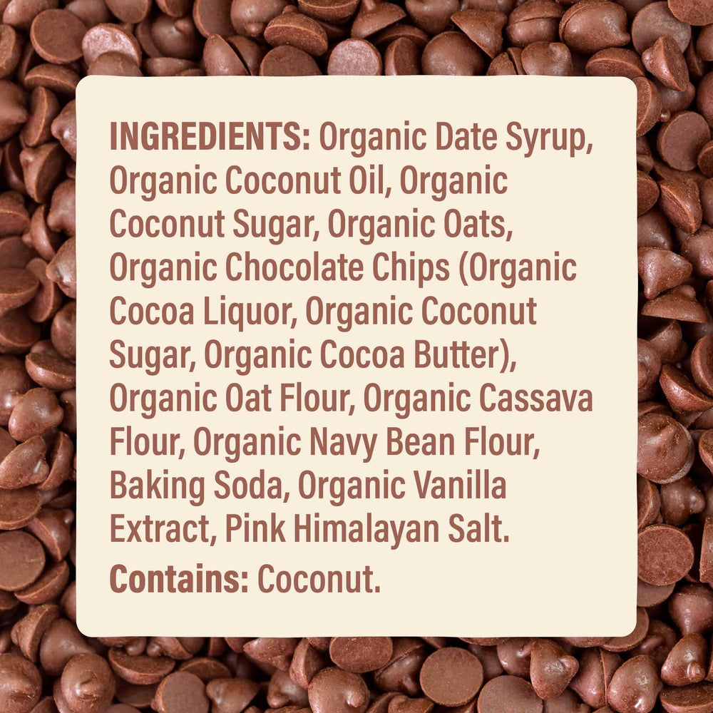Skout Organic Oatmeal Chocolate Soft Baked Cookies packaging emphasizes organic vegan and gluten-free attributes