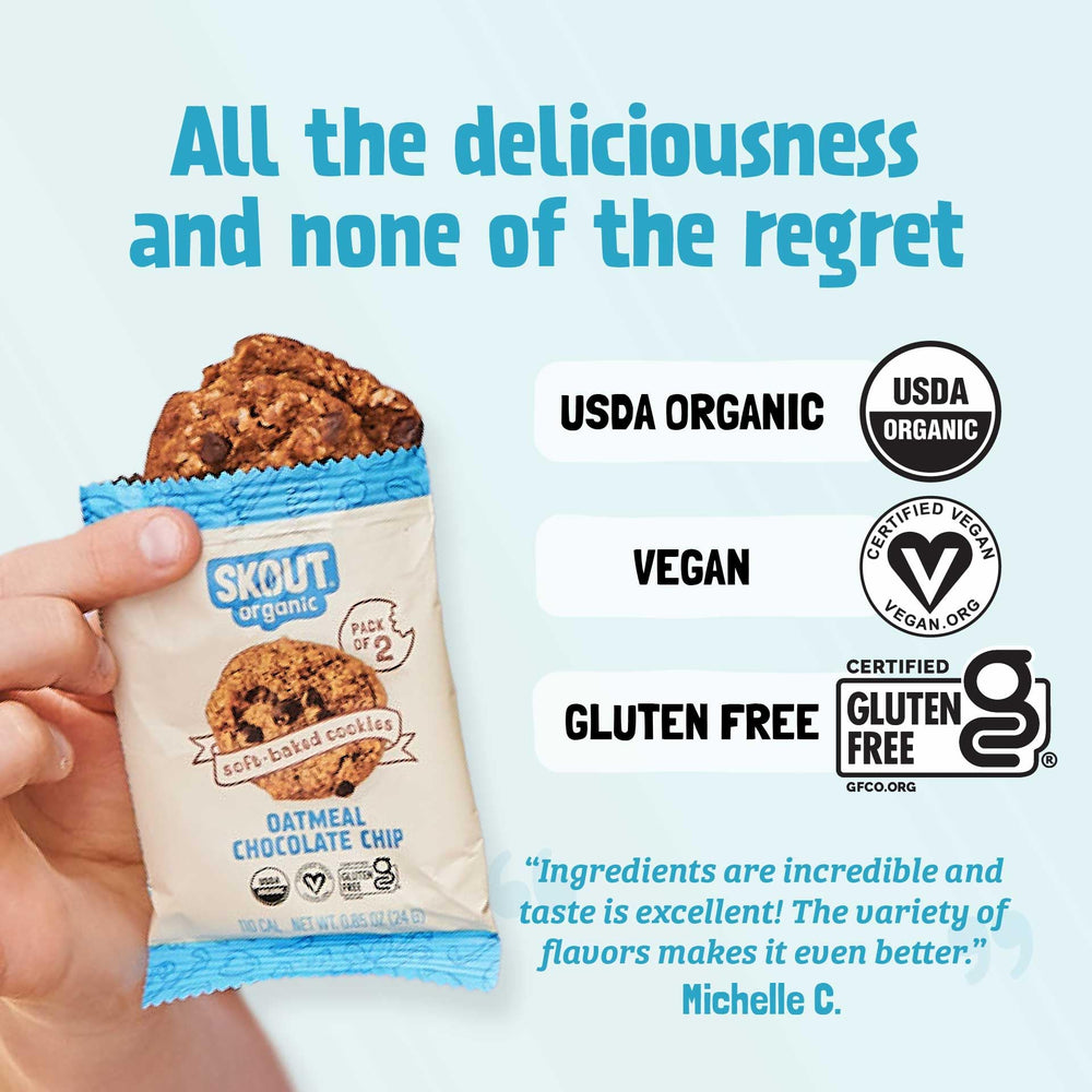 Skout Organic Oatmeal Chocolate Soft Baked Cookies school-lunch ideal for kid-friendly snacking
