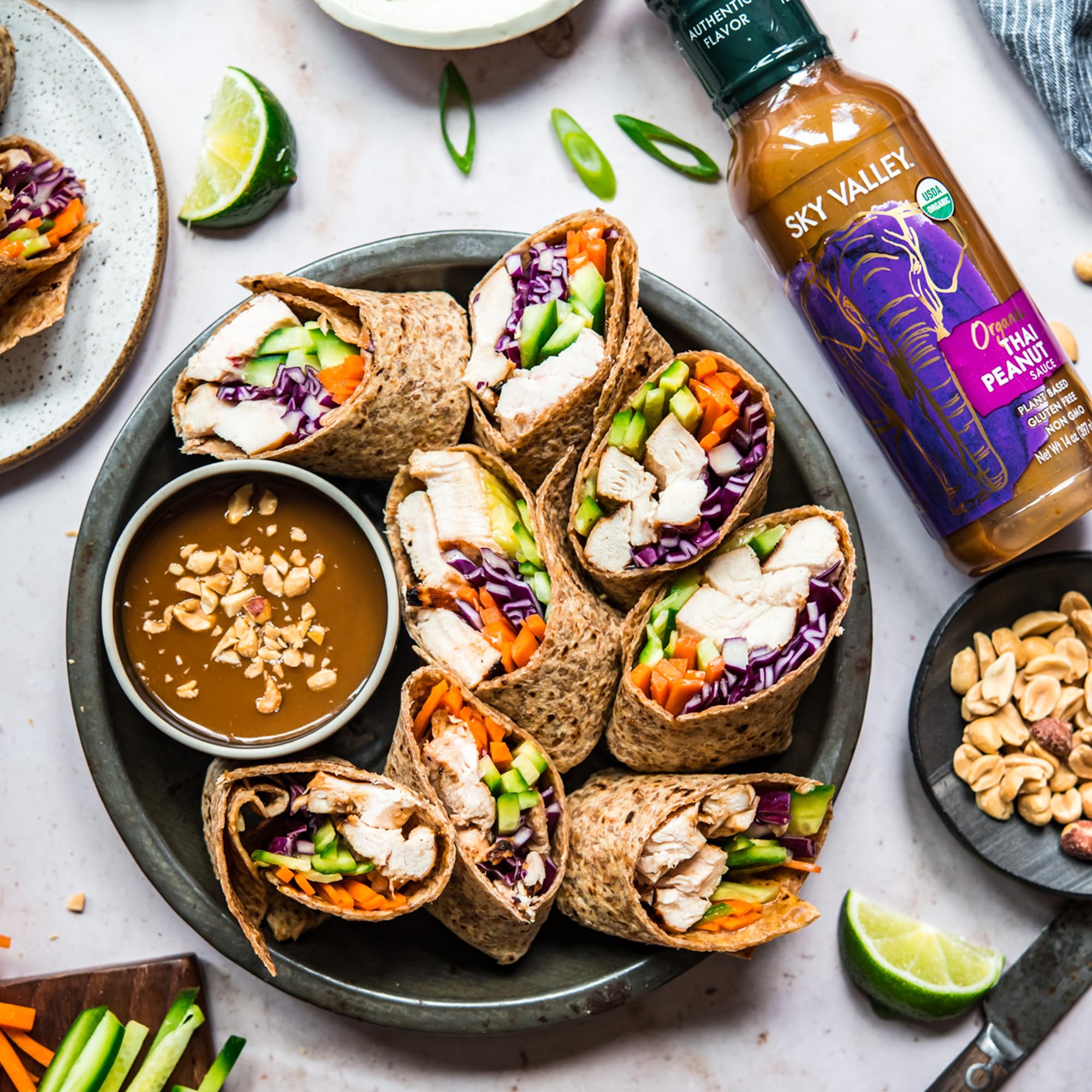 Sky Valley Thai Peanut Sauce cream close-up emphasizes rich texture and natural ingredients
