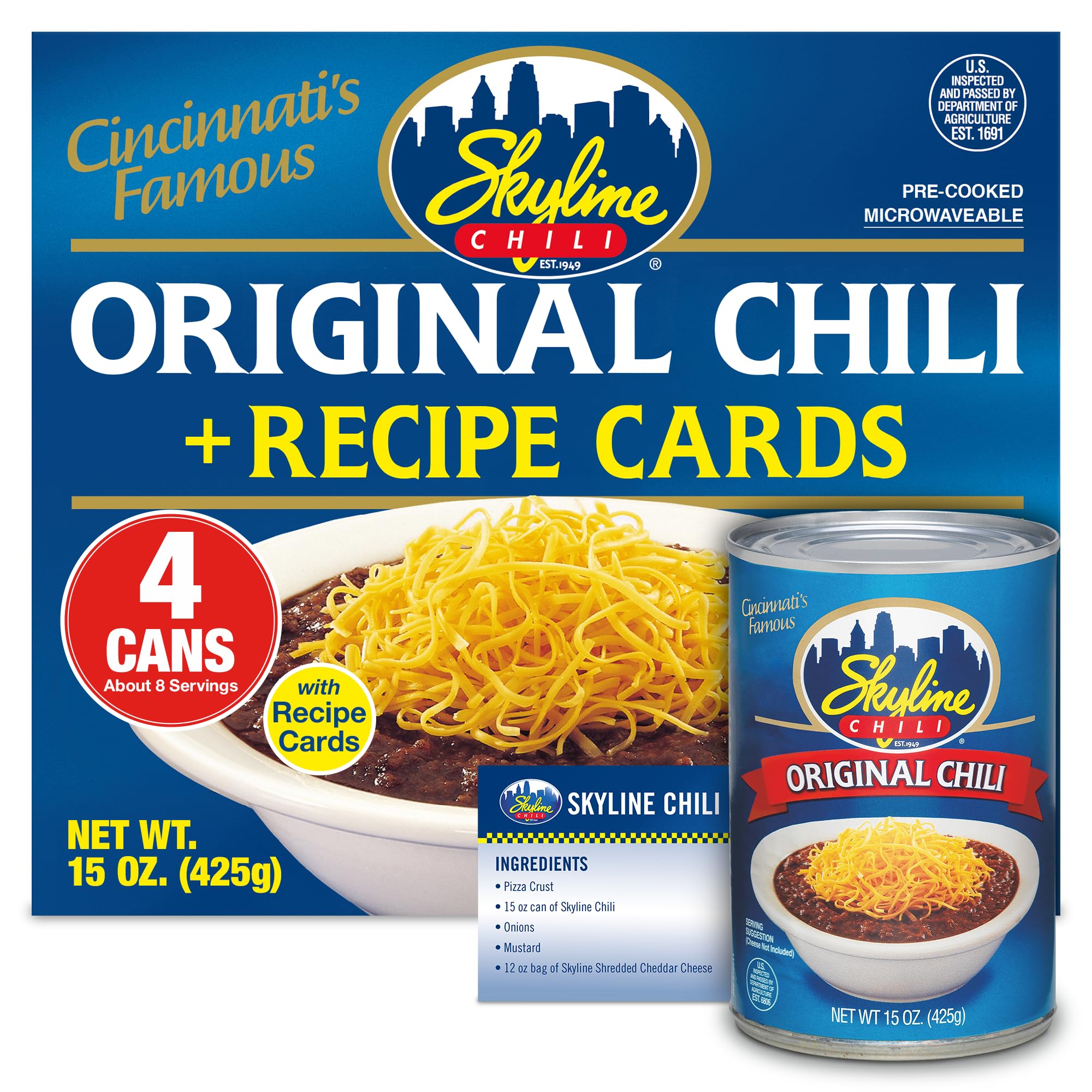 Skyline Chili canned chili 15 oz can ready for quick weeknight meals
