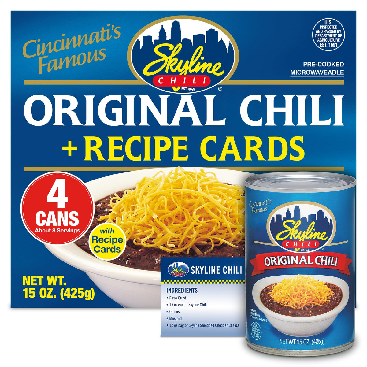 Skyline Chili canned chili 15 oz can ready for quick weeknight meals