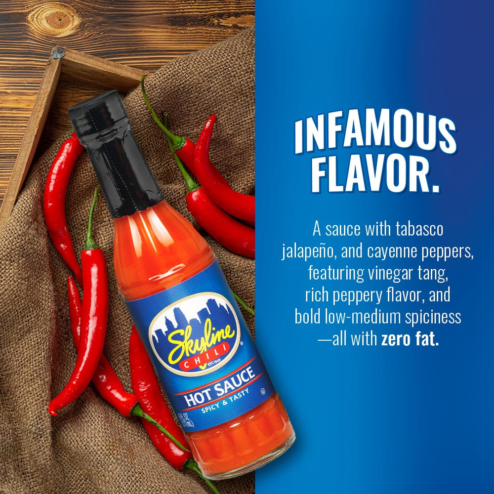 Skyline Chili hot sauce chili dish serve presents versatile heat on toppings