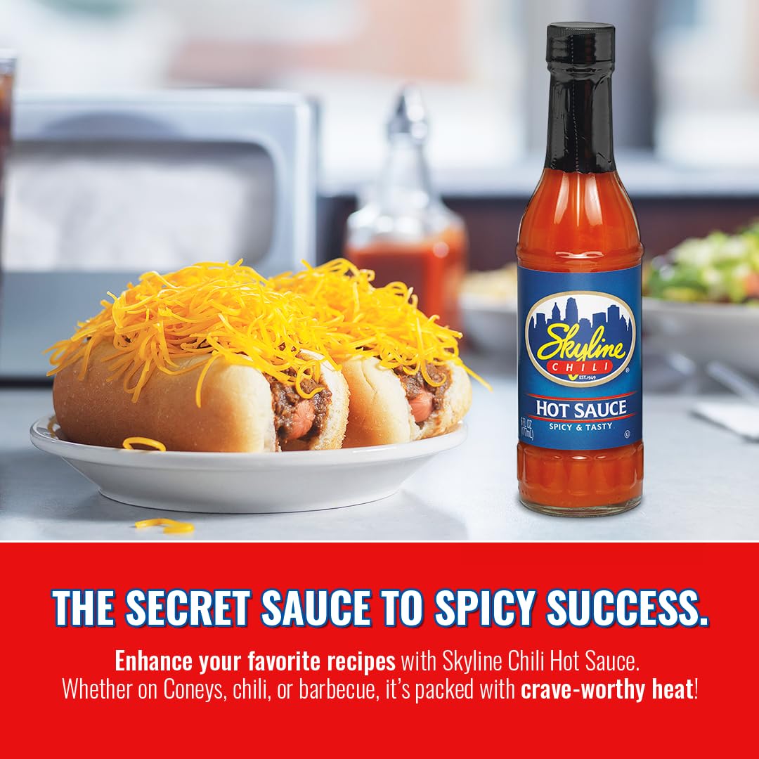 Skyline Chili hot sauce coney topping shows bold flavor upgrade for hot dogs