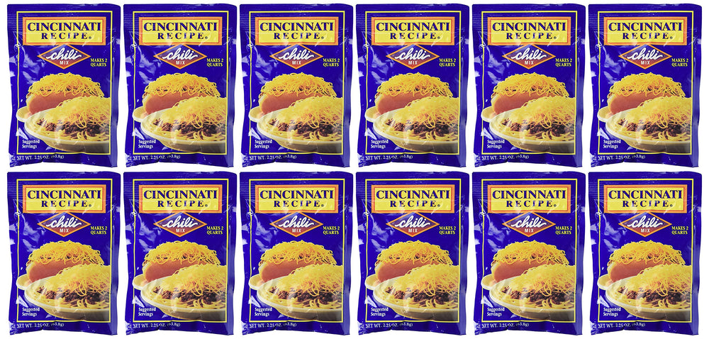 Skytime Cincinnati Chili Mix 12-pack front view, a convenient pantry option.