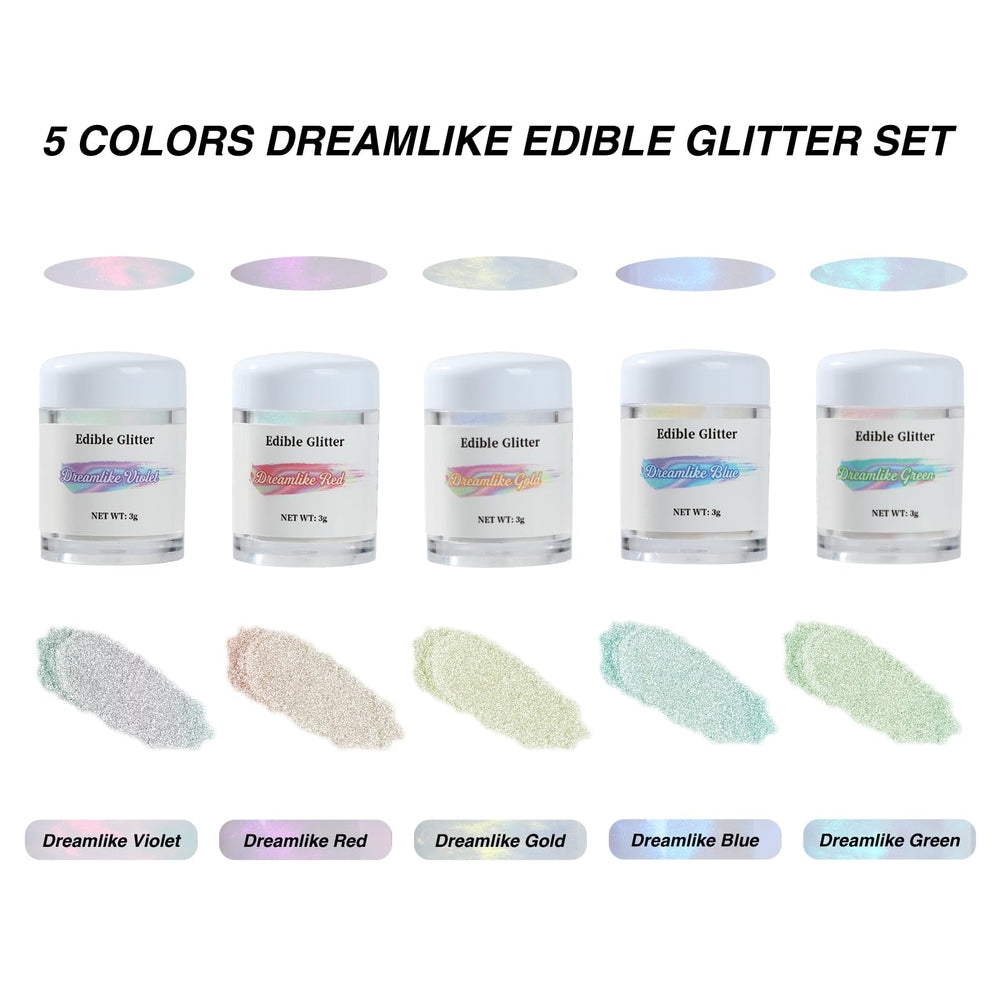 SkyVue blue edible glitter creates cool iridescence on desserts.