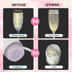 SkyVue red edible glitter brightens holiday drinks and treats.