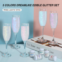 SkyVue violet edible glitter enhances pastries with shimmering color.