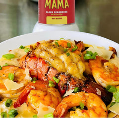 Slap Ya Mama Cajun hot seasoning on shelf display for quick flavor boost.