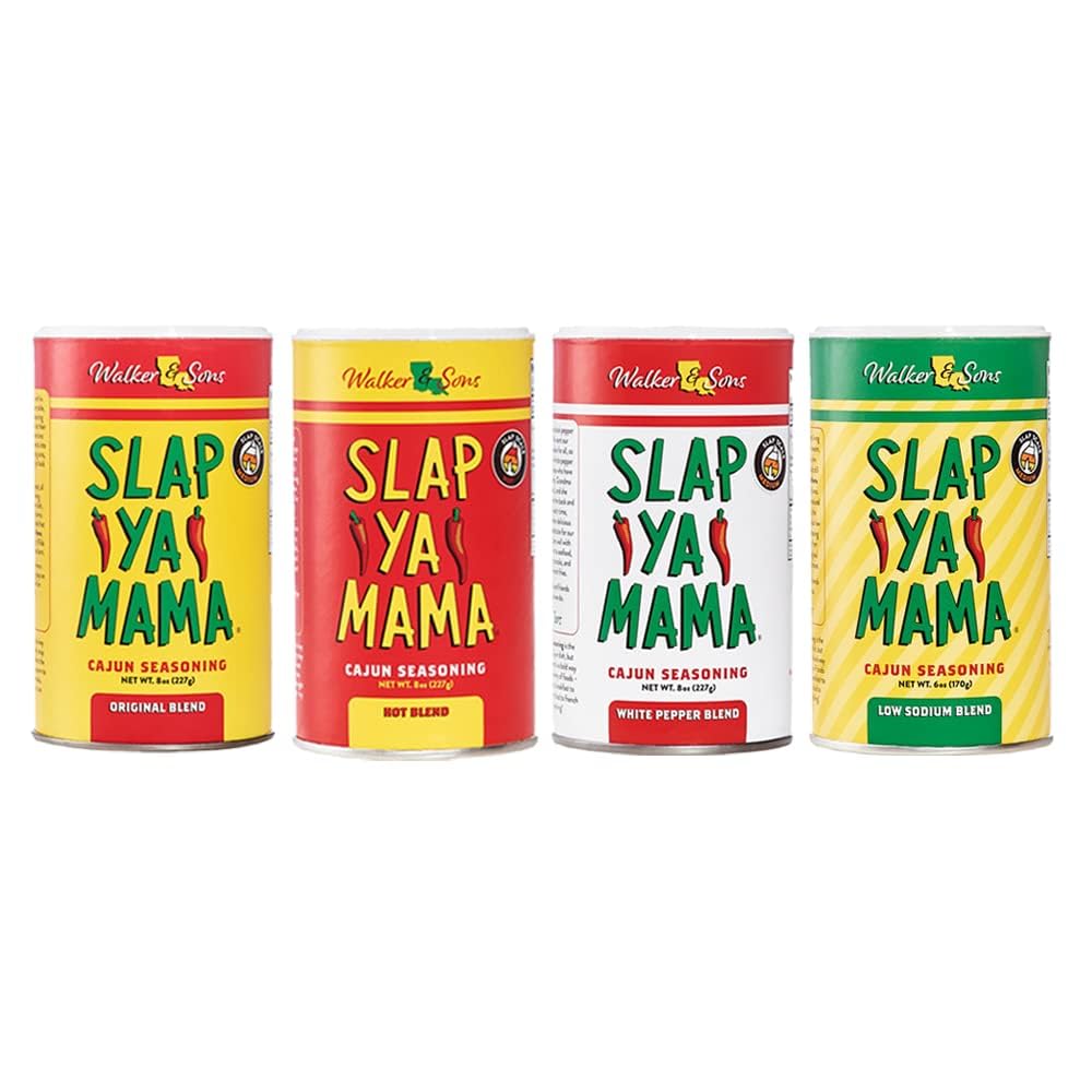 Slap Ya Mama Cajun seasoning variety pack 8 oz cans for vibrant flavor in meals