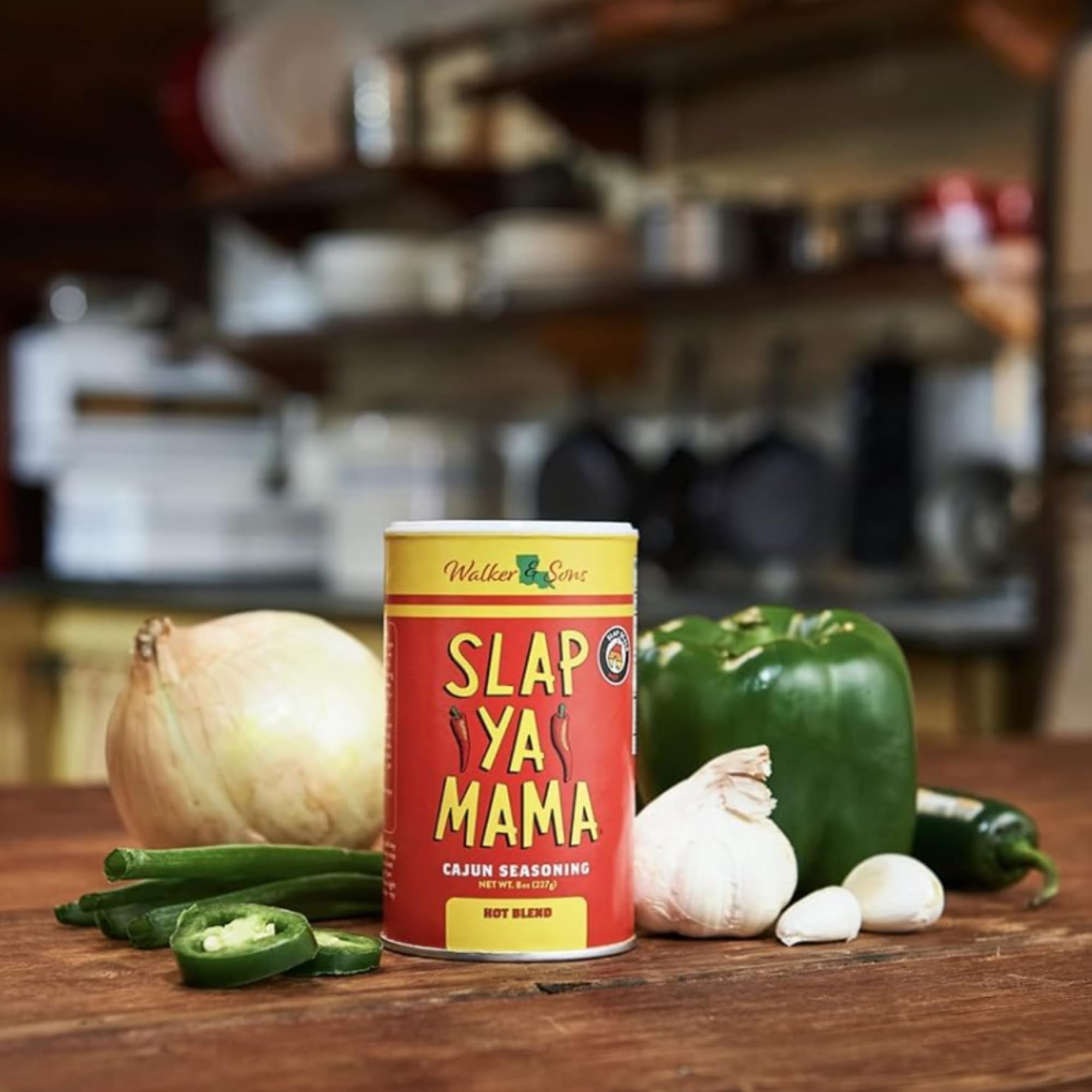 Slap Ya Mama Cajun seafood skillet enhances shrimp with bold seasoning