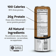 Slate Milk iced coffee featuring 20g protein for energy