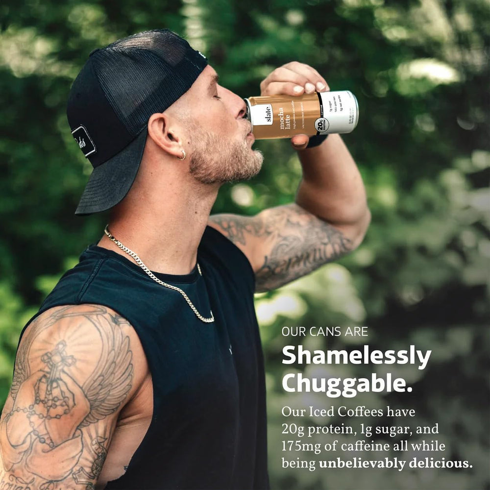 Slate Milk Energy Pack ultrafiltration label shows cleaner ingredients and natural sweeteners