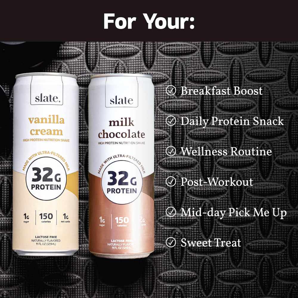 Slate Milk lactose-free label signals easy digestion for dairy-sensitive shoppers.