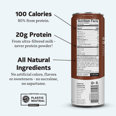 Slate Milk protein 20g can highlights clean nutrition for workouts.