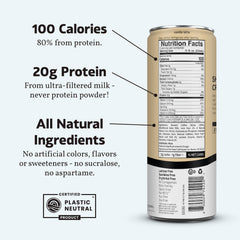 Slate Milk Vanilla Latte being poured into a glass for a protein boost