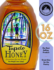Sleeping Bear Farms Tupelo honey pours over toast for smooth sweetness