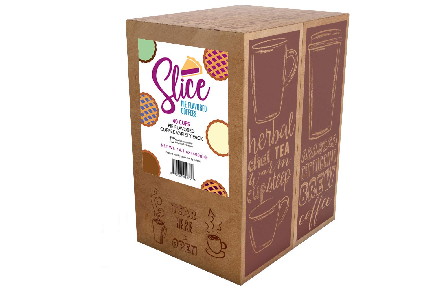 Slice Coffee pecan pie flavored pod delivering warm nutty aroma