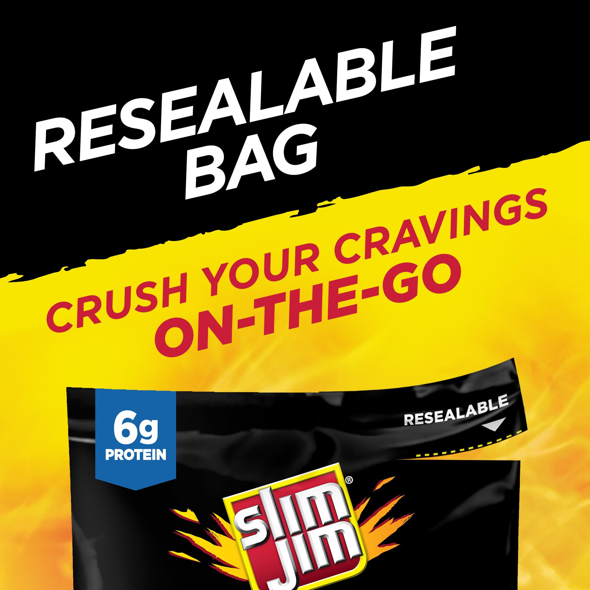 Slim Jim Bites provide 6g protein per serving for energy