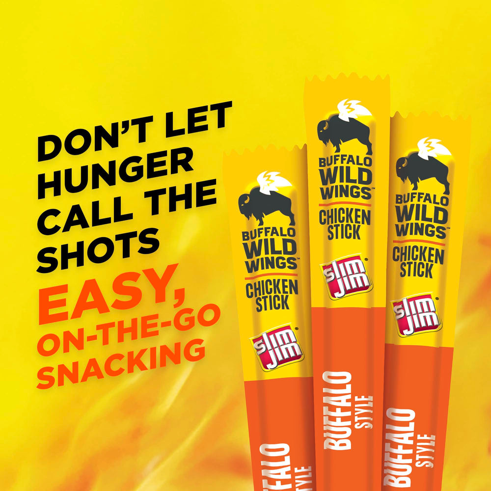 Slim Jim Buffalo-Style Chicken Stick resting on campfire grill.