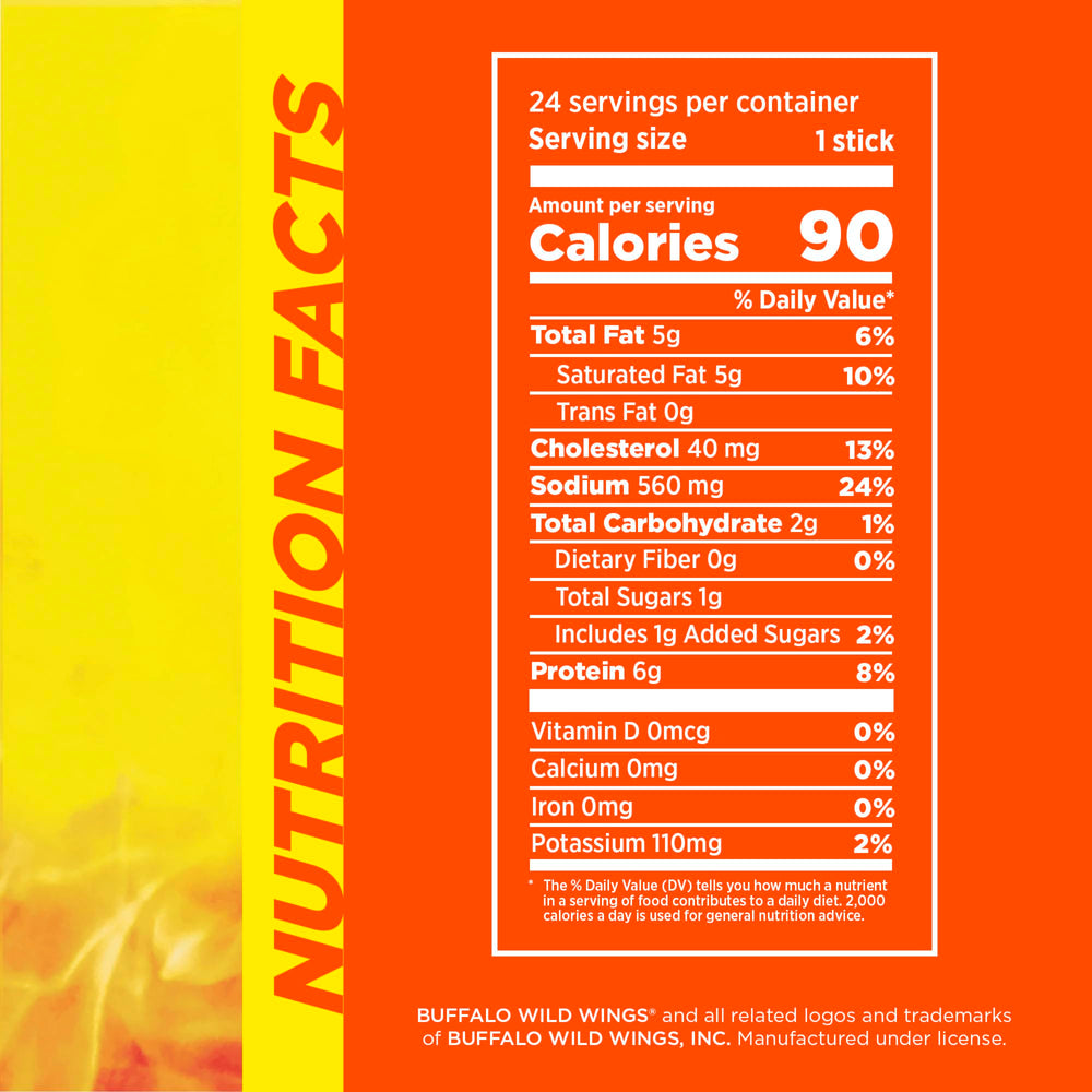 Slim Jim Buffalo-Style Chicken Stick packaging shown as a grab-and-go snack.