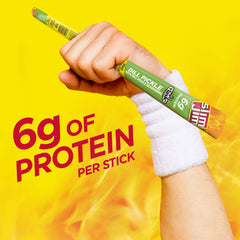 Slim Jim Giant 6g protein per stick supports quick energy.