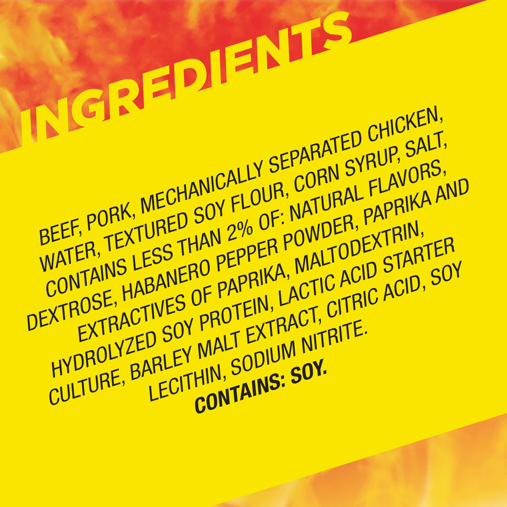 Slim Jim Giant Hot AF sticks breaking open for a quick bite.