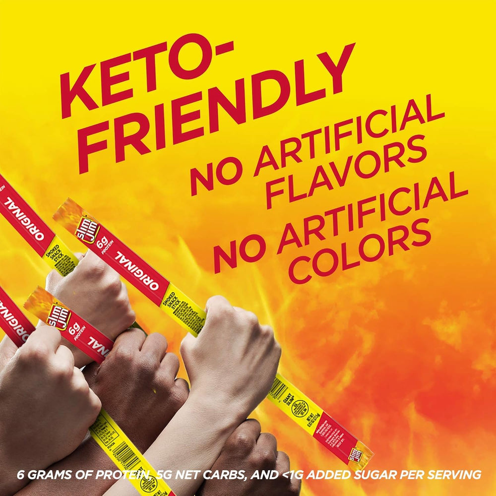 Smoky flavor visual of Slim Jim Giant Original depicting bold taste.