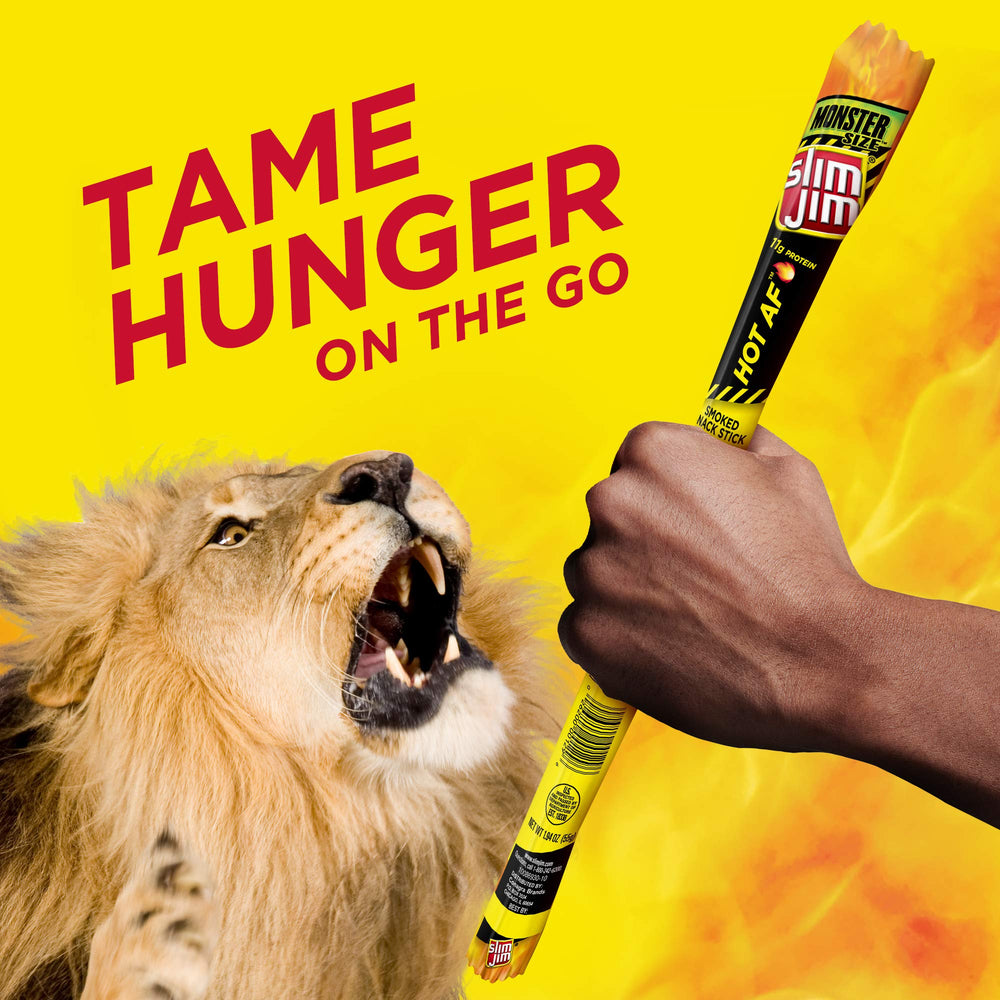 Slim Jim Monster Hot AF pantry storage idea for on demand snacking