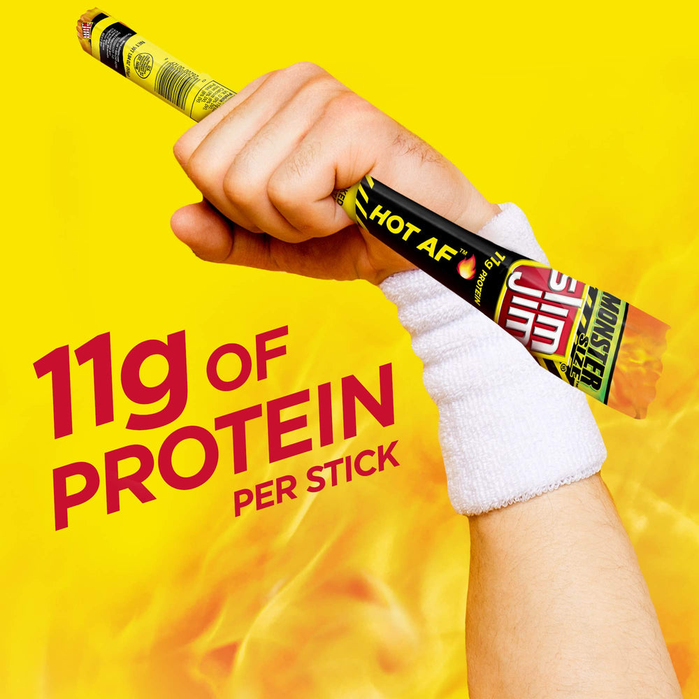 Slim Jim Monster Hot AF serving plate with shareable smoky sticks