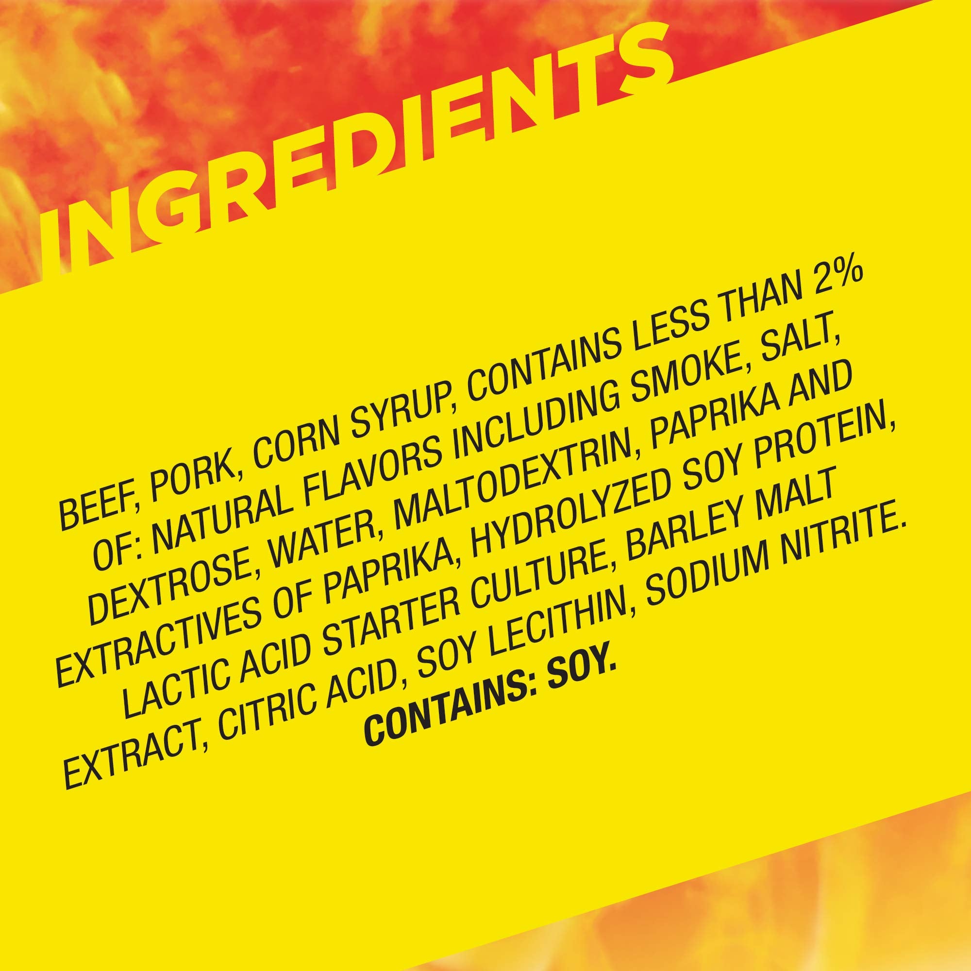 Slim Jim Monster Shortboi nutrition label shows protein content for snacking