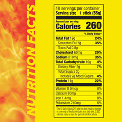 Slim Jim Monster Sonic Chili Cheese Coney nutrition label emphasizes protein per stick.