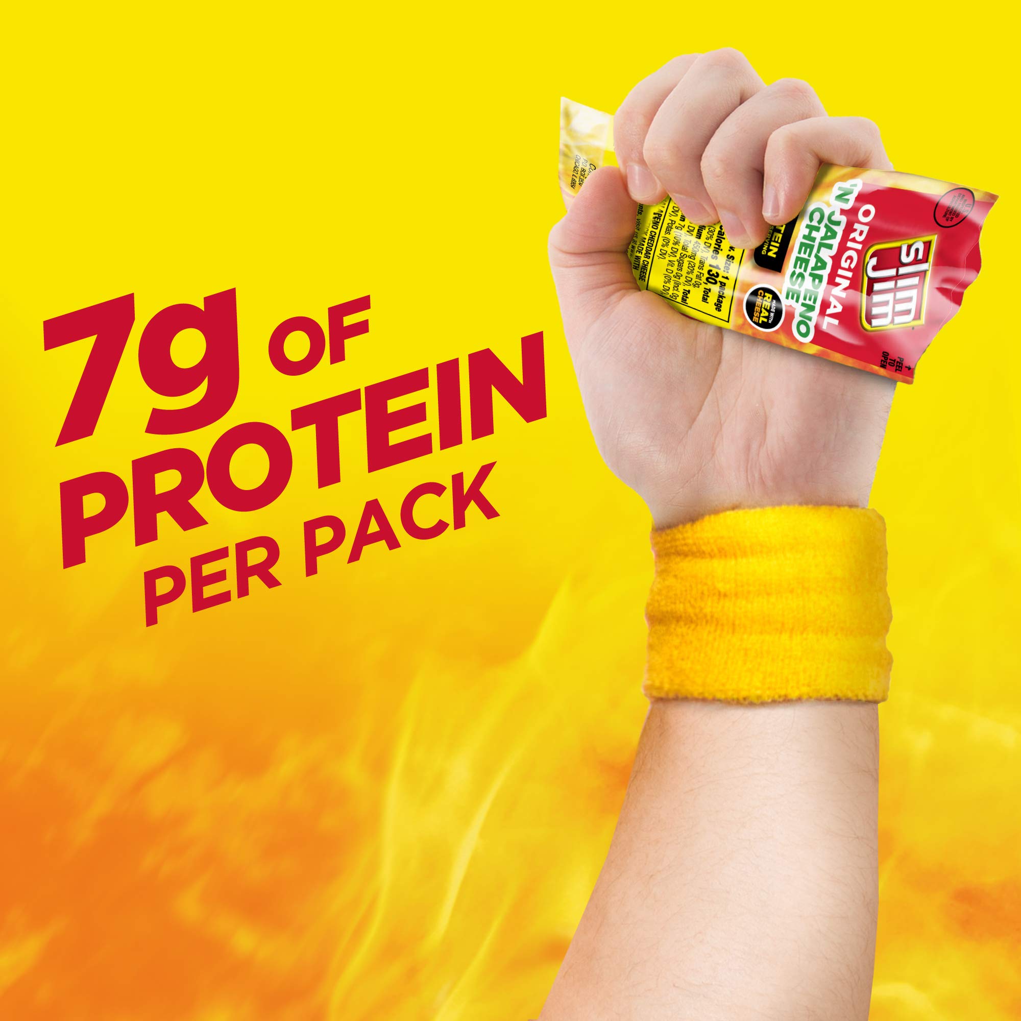 Slim Jim on-the-go snack pack ideal for bags and desks.
