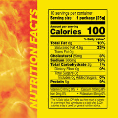 Slim Jim Original 'N Cheese pack of 10 sticks, portable snack for travel.