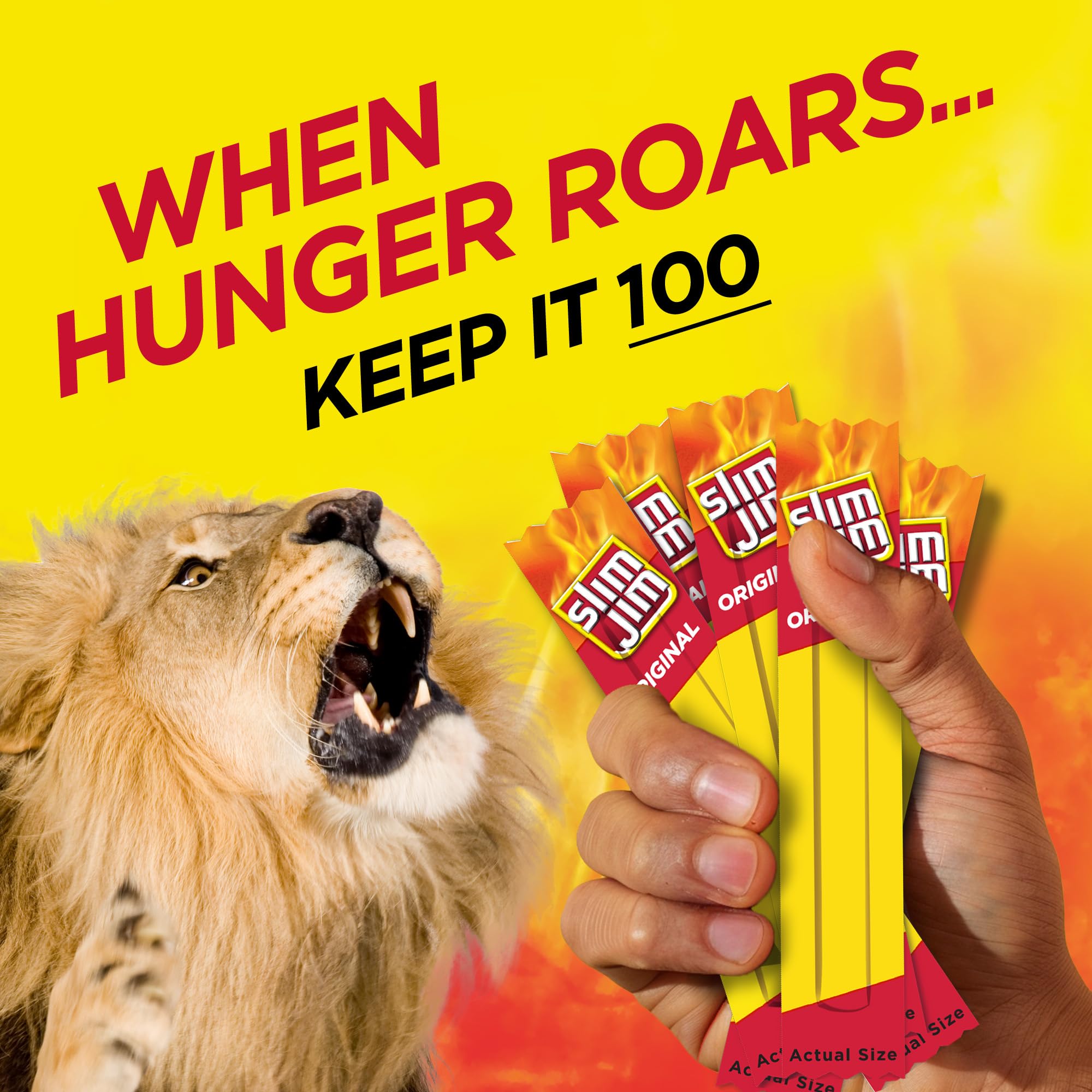 Slim Jim Original on-the-go portability is ideal for travel and busy days.