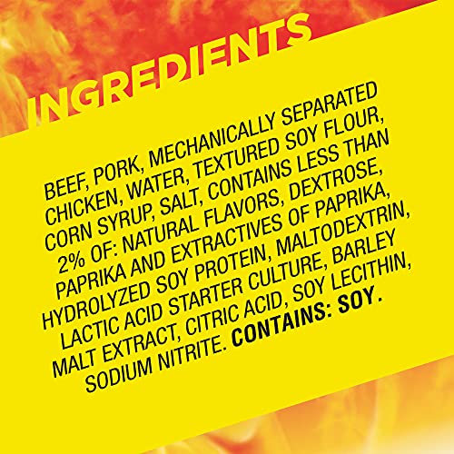 Slim Jim Original pack open shows convenient multi-pack for quick hunger relief.