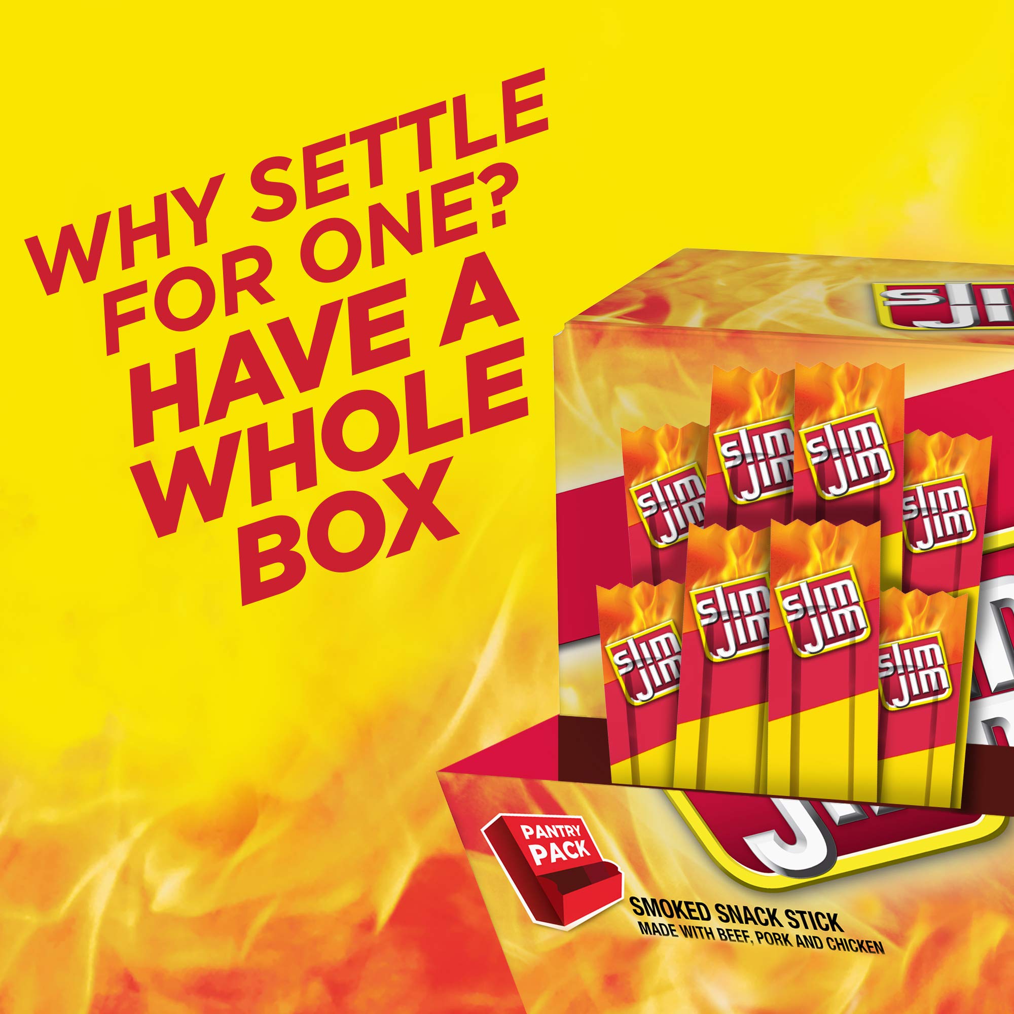 Slim Jim portable on-the-go snack ideal for travel and school lunches.