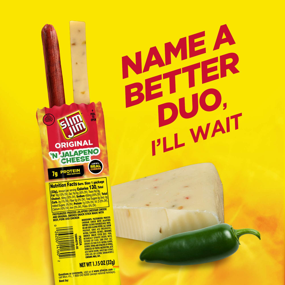 Slim Jim smoked meat stick close-up highlighting bold, smoky aroma.