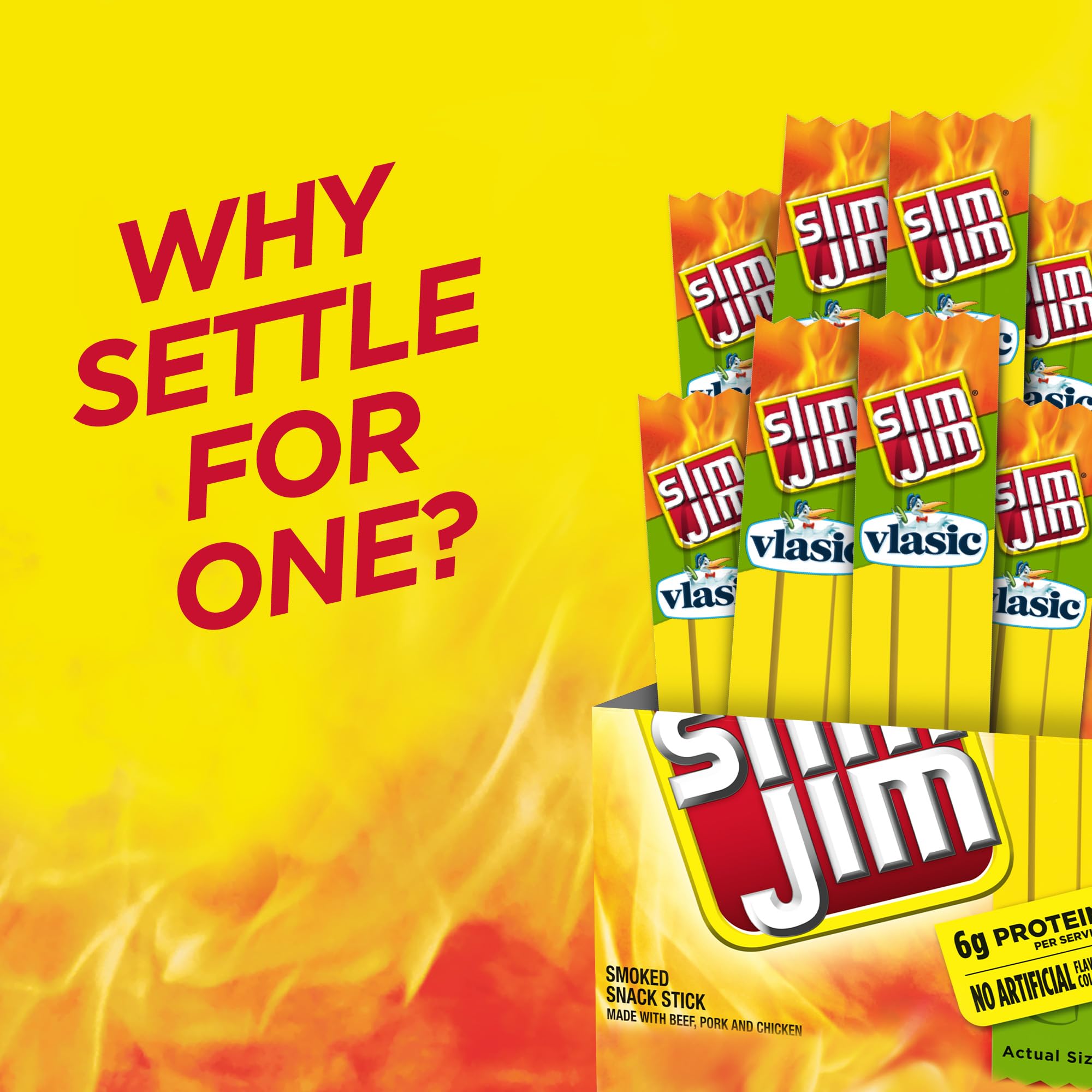 0.28 oz Slim Jim snack-size stick offers on-the-go convenience