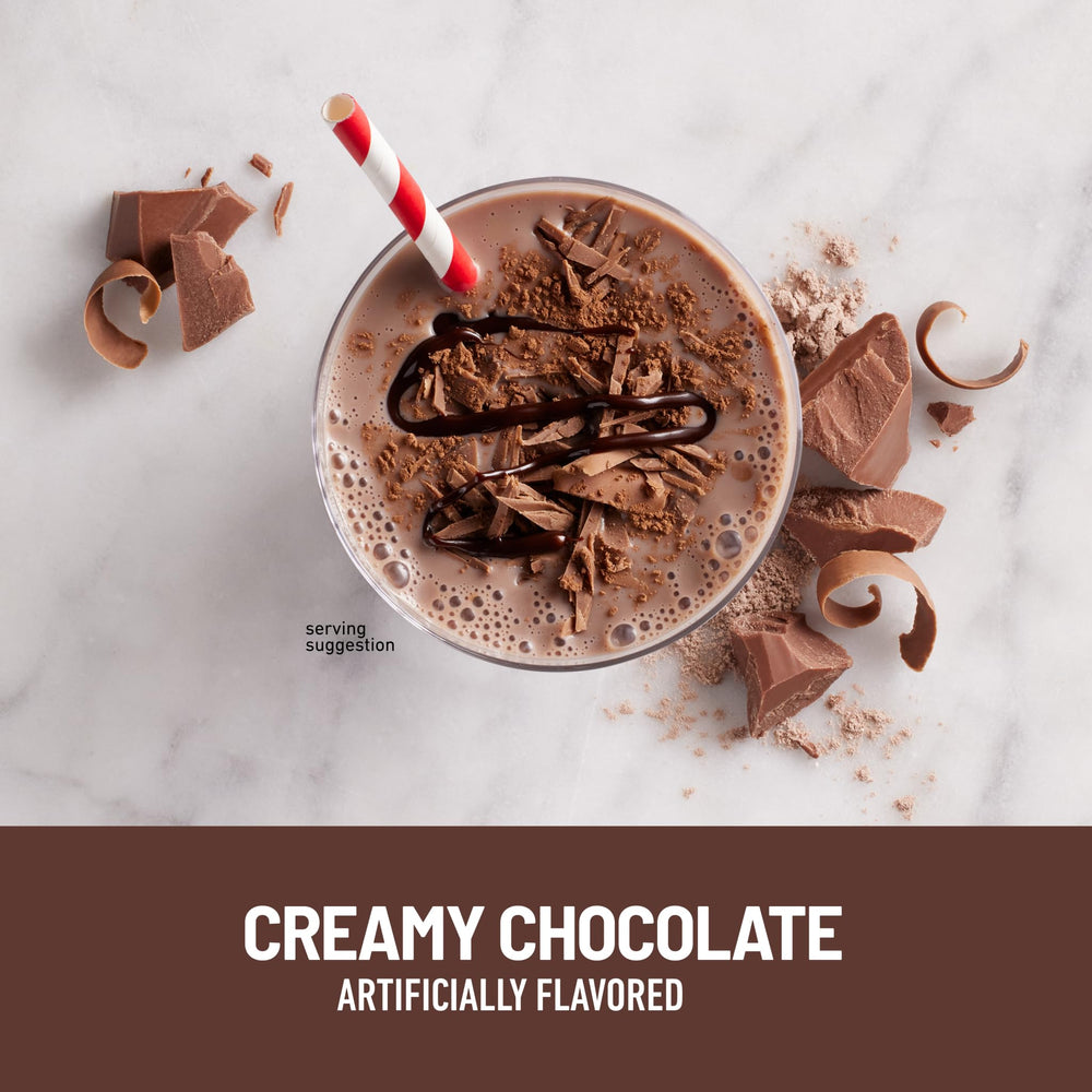 SlimFast advanced nutrition powder whisked for on-the-go nourishment.